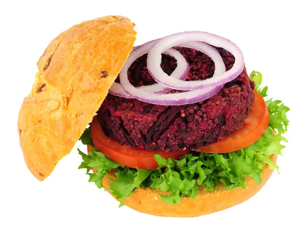 Veganer Rote-Bete-Burger — Stockfoto