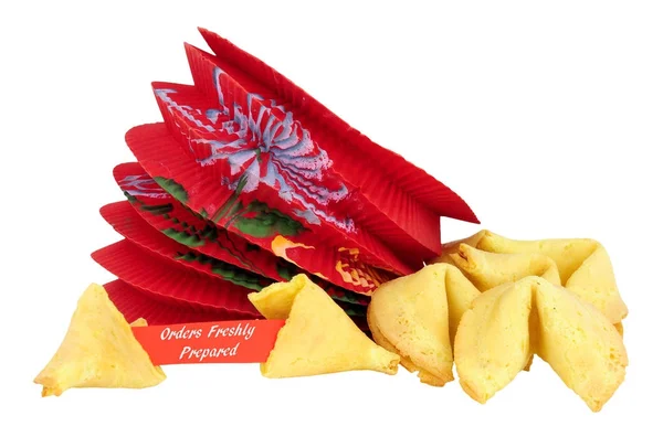 Fortune cookie izolovaných na bílém pozadí — Stock fotografie