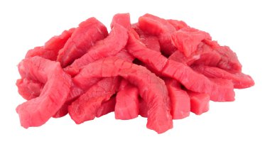 Taze çiğ et Stir Fry şeritler