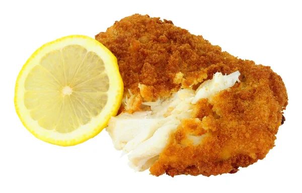 Breadcrumb täckt fisk torskfilé — Stockfoto