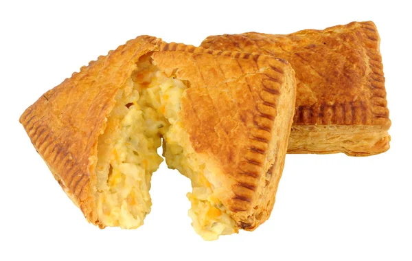 Сыр и слайсы пирога с луком — стоковое фото