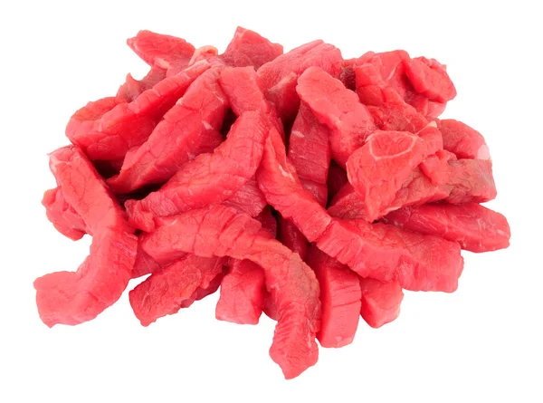 Fresh Raw Beef Stir Fry Strips — Stock Photo, Image