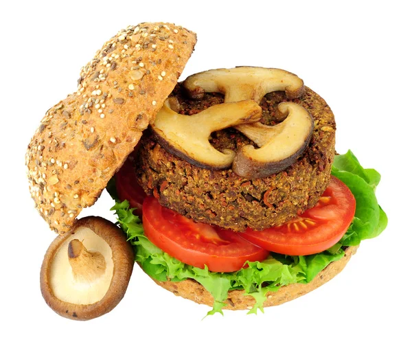 Вегетаріанські гриб бургер — стокове фото