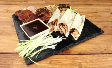 Chinese Aromatic Duck And Pancakes clipart