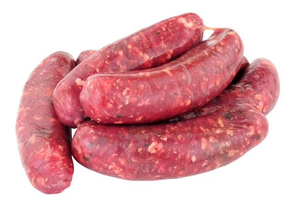 Salsicce di carne di cervo crude — Foto Stock