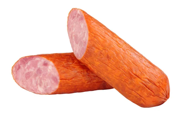 Polieren Mittel Grob Gekocht Geräucherte Und Trocken Gepökelte Wurst Aus — Stockfoto