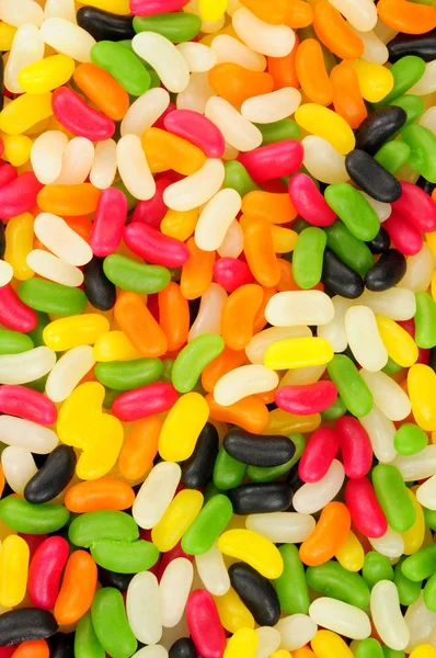 Colourful Jelly Bean Shaped Candy Sweet Background — Stock Photo, Image