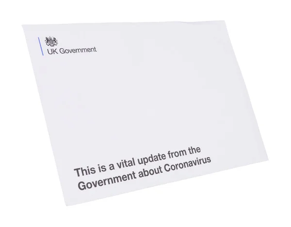 Briefumschlag Der Britischen Regierung Jeden Haushalt Großbritannien Mit Wichtigen Aktualisierungen — Stockfoto