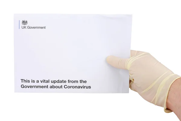 Birleşik Krallık Hükümeti Nden Ngiltere Deki Her Haneye Coronavirus Hakkında — Stok fotoğraf