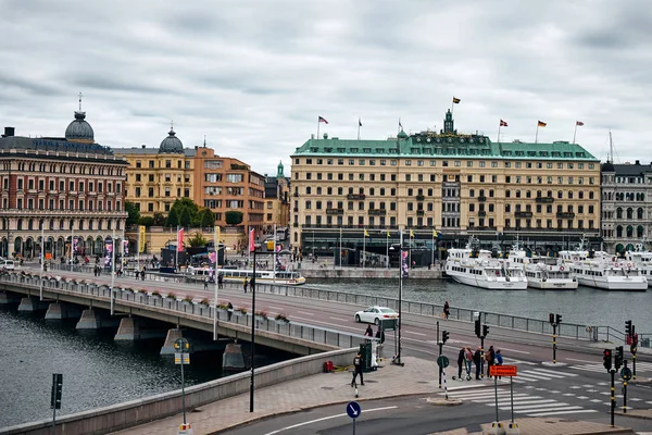 The Landscape around The Scenic View of Stockholm City from Stockholm Palace, Švédsko — Stock fotografie