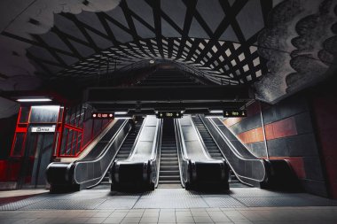 Stockholm, İsveç 'teki Kungstradgarden Metro İstasyonu