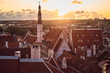Tallinn Eski Kasabası, Estonya Havadan Görünümü