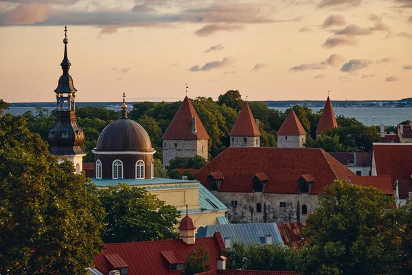 The Aerial View of Tallinn Old Town, Estonia — Stock Photo, Image