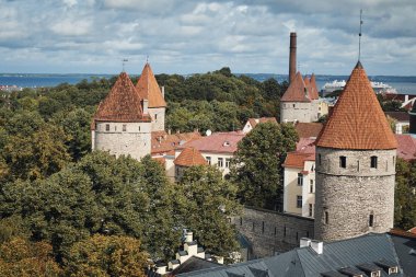 Tallinn Eski Kasabası, Estonya Havadan Görünümü