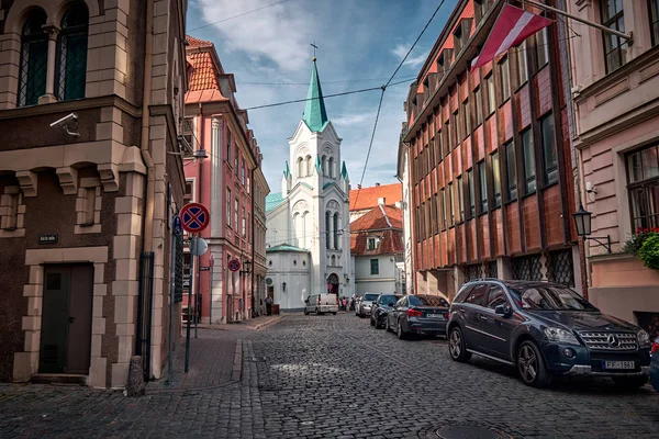 Onze Lieve Vrouw van Smarten Kerk, Riga, Letland — Stockfoto