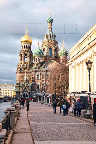 Die Kirche des Erlösers auf vergossenem Blut, heiliger petersburg, russland — Stockfoto