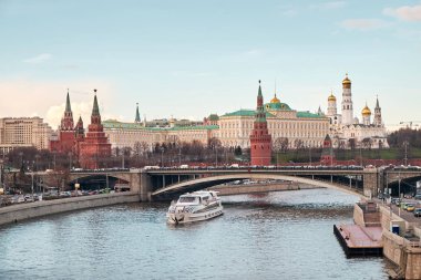 Moskova kremlin ve Moskova Nehri, Moskova, Rusya