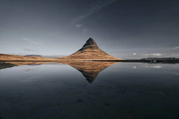 Τοπίο Του Βουνού Kirkjufell Φθινόπωρο Grundarfjordur Ισλανδία — Φωτογραφία Αρχείου