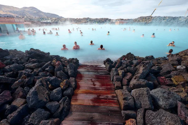 Die Landschaft Rund Das Geothermische Gebiet Der Blauen Lagune Island — Stockfoto
