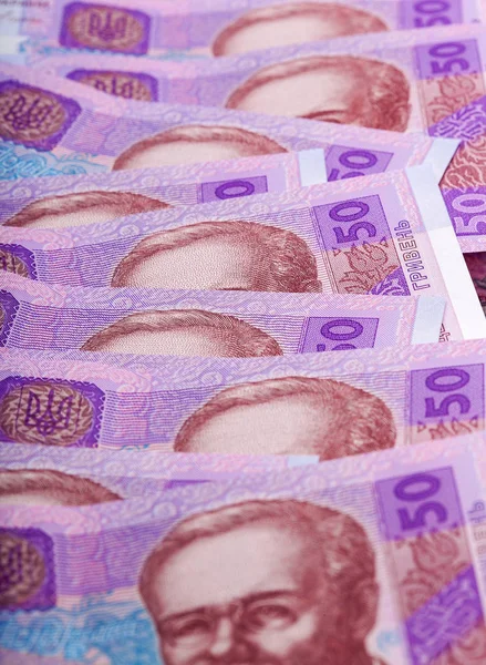 Украинские деньги номиналом 50 грн. . — стоковое фото