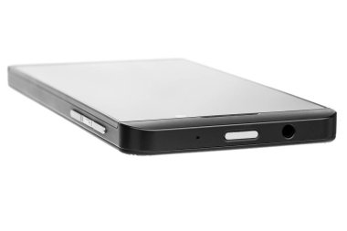 Siyah smartfone ile değmek perde.