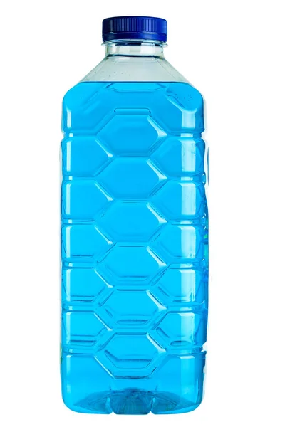 Plastic canister with nonfreezing liquid. — Stock Photo, Image