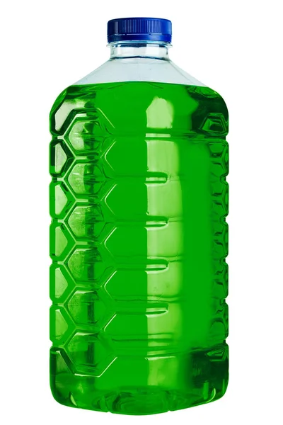 Kunststoffkanister mit frierfester Flüssigkeit. — Stockfoto