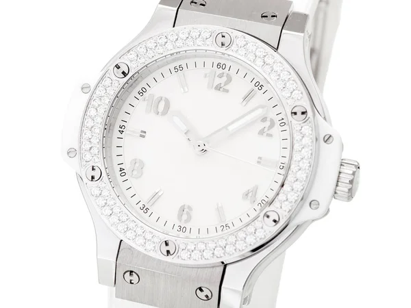 Reloj Pulsera Cara Decorado Con Diamantes Imitación Piedras Preciosas Una — Foto de Stock