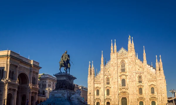 Piazza Del Duomo Miláně — Stock fotografie