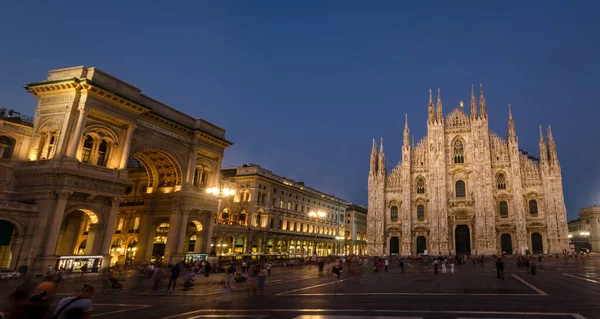 Milan August Piazza Del Duomo Katedrála Náměstí Hlavním Piazza Náměstí — Stock fotografie