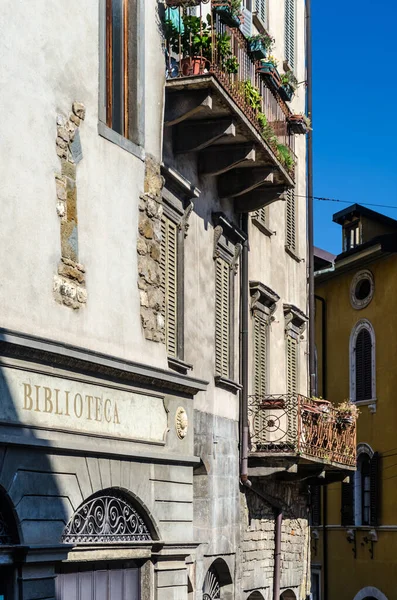 Stará Knihovna Městě Bergamo Itálie — Stock fotografie