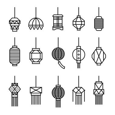 asma lamba vektörü, Asya geleneksel lamba kümesi.