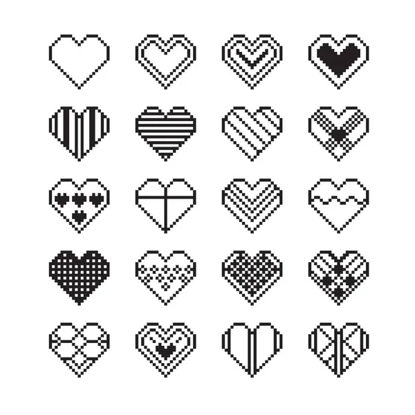 Coeur Vecteur Style Pixel Icône Pour Saint Valentin — Image vectorielle