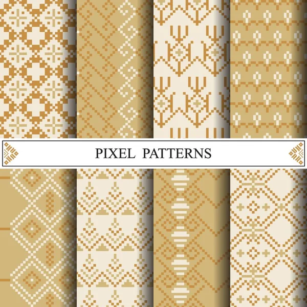 Modèle Pixel Thaïlandais Pour Fabrication Tissu Textile Fond Page Web — Image vectorielle