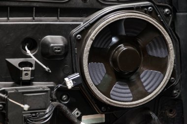 Kapıdaki ses sisteminin çoklu bant hoparlörü.