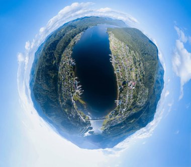 Alta yakınlarındaki Dünya gezegeninin 360 derecelik panoramik hava aracı görüntüsü