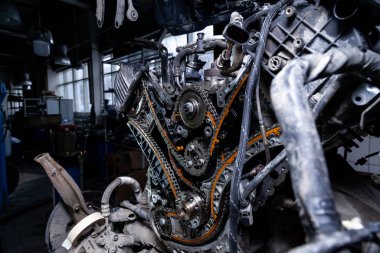 Vites, zincir sürücü mili taşıyıcıda, şerit üretim hattında..