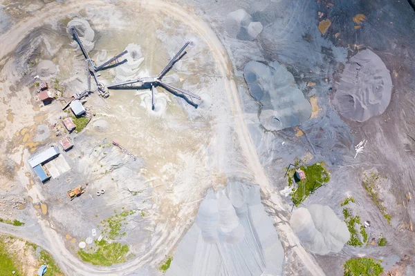 生産と洗浄摩擦のための小さな植物の航空写真 — ストック写真