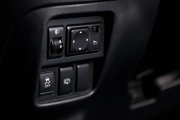 The button for the stability control system, side mirrors adjust — 스톡 사진