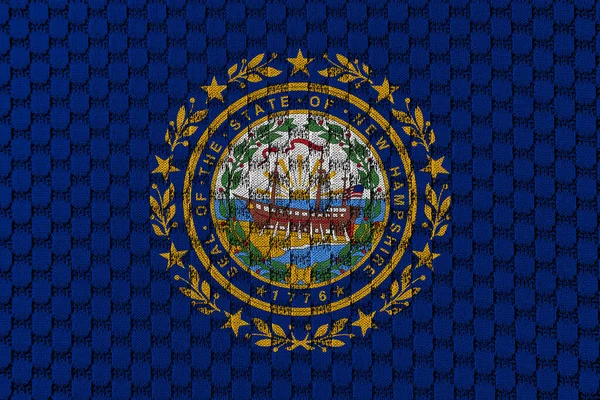 National Flag State New Hampshire Gray Textile Material Sew Thread — Stock Photo, Image