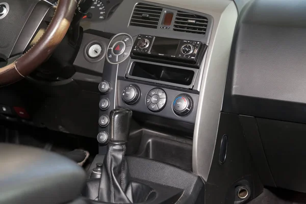 Novosibirsk Russia 2020 Interior Car Ssangyong Kyron View Dashboard Steering — Stockfoto