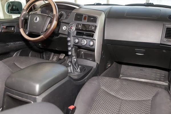 Novosibirsk Russia 2020 Interior Car Ssangyong Kyron View Dashboard Steering — 图库照片