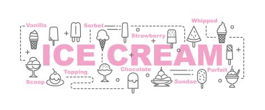 dondurma vektör afiş