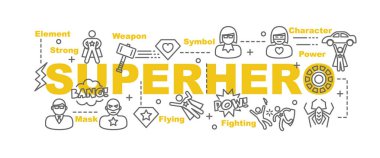 süper kahraman vektör afiş