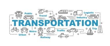 ulaşım vektör afiş