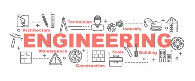 Mühendislik vektör afiş