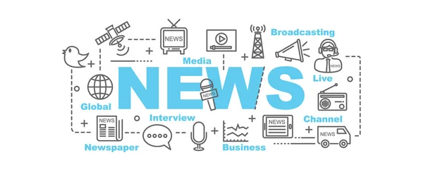 News vector banner — Stock Vector