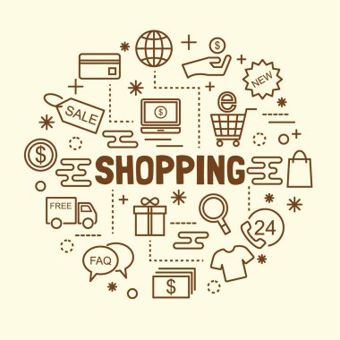 en az ince çizgi simgeler alışveriş ayarla