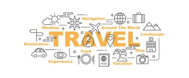 seyahat vektör afiş