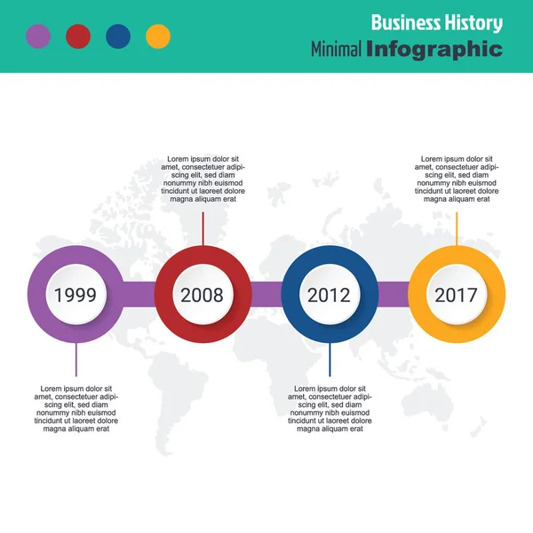 Infográfico mínimo de negócios — Vetor de Stock